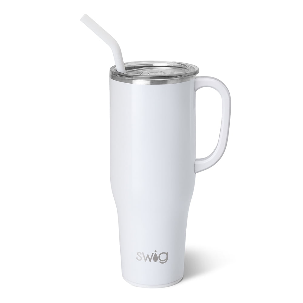 Swig Life 40oz Mega Mug | Insulated Stainless Steel Tumbler with Handle | Oh Happy Day - Tumbler