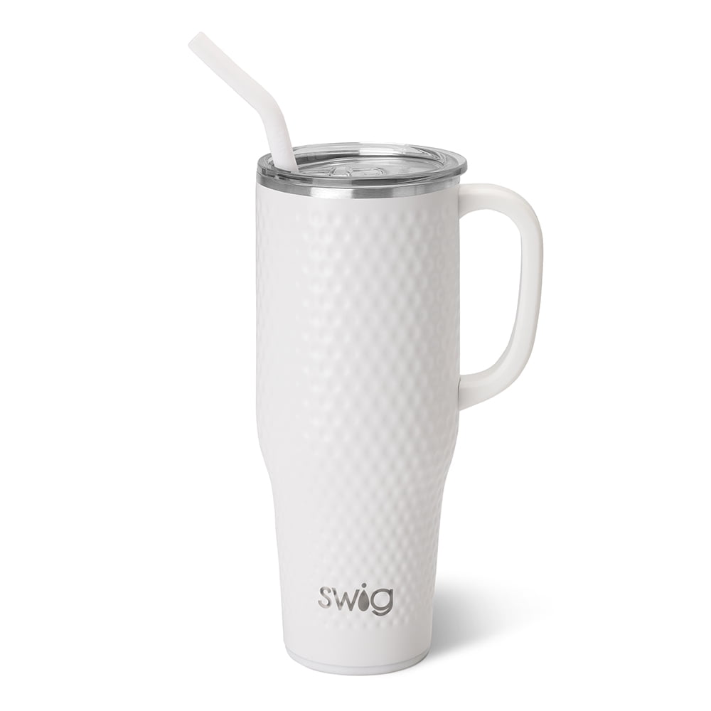 Swig Life 40oz Mega Mug | Insulated Stainless Steel Tumbler with Handle | Oh Happy Day - Tumbler