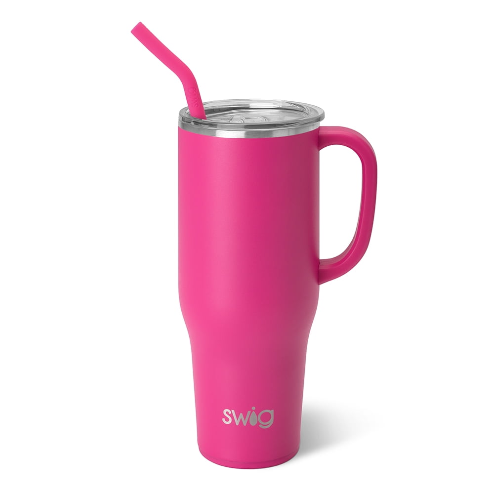 Swig Life 40oz Mega Mug | Insulated Stainless Steel Tumbler with Handle | Oh Happy Day - Tumbler