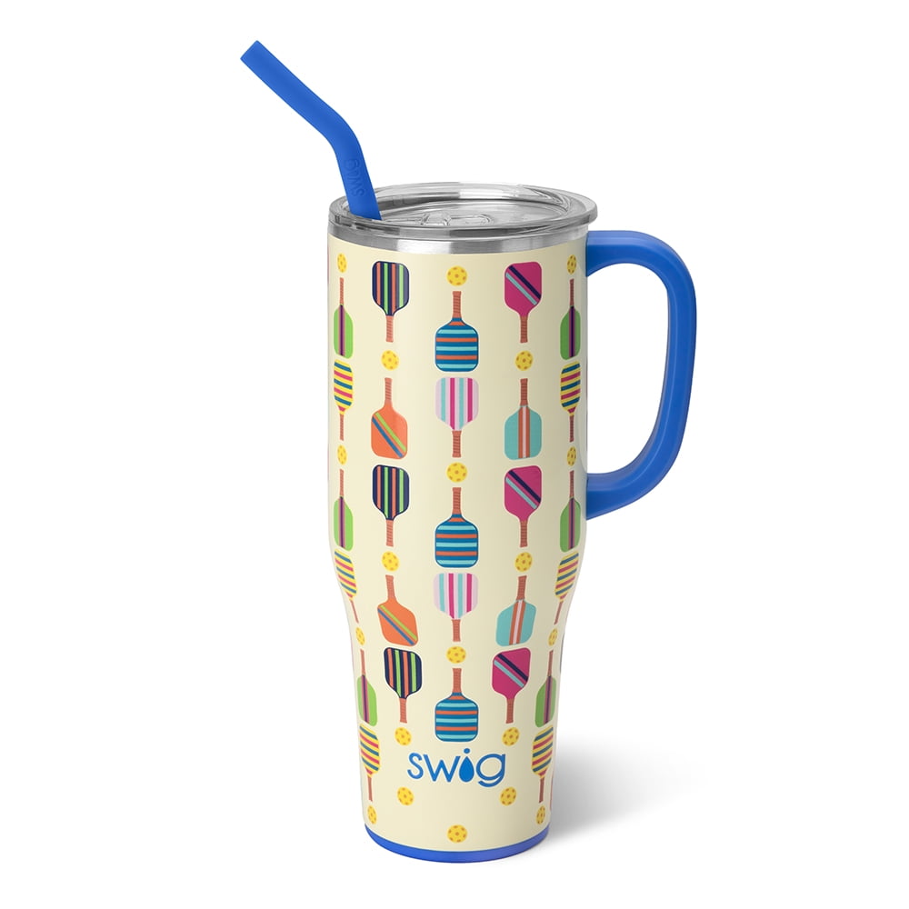 Swig Life 40oz Mega Mug | Insulated Stainless Steel Tumbler with Handle | Oh Happy Day - Tumbler