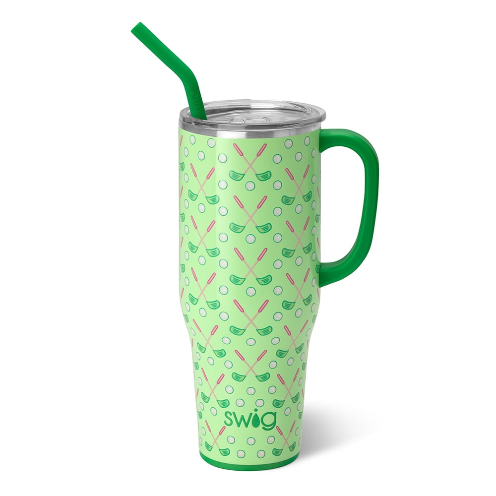 Swig Life 40oz Mega Mug | Insulated Stainless Steel Tumbler with Handle | Oh Happy Day - Tumbler