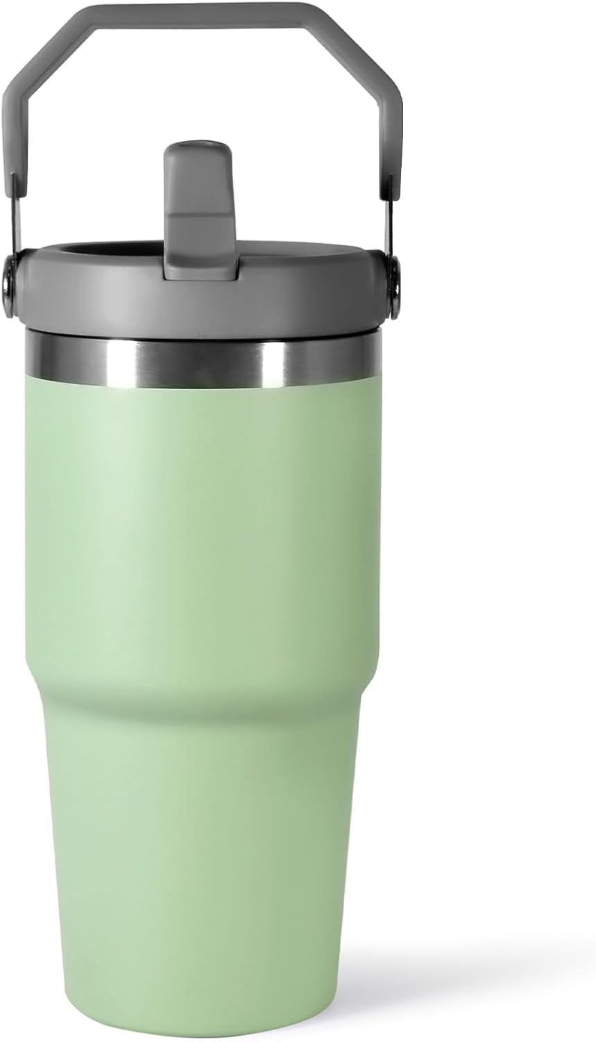 WarmH 20 oz Tumbler with Handle,Insulated Tumbler with Lid and Flip Straw Leak Proof Double Wall Stainless - Tumbler