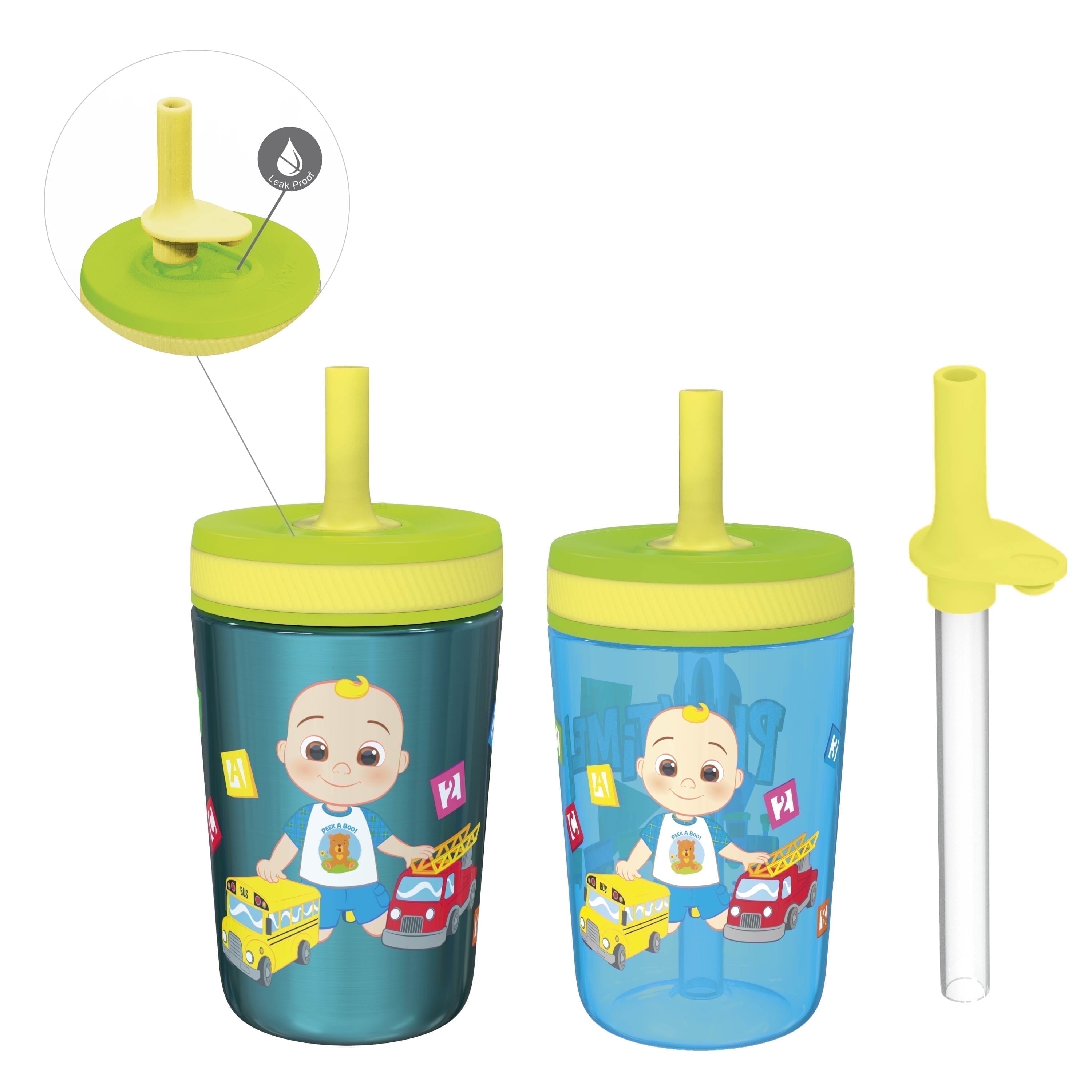 Zak Designs 12oz and 15oz 2-Pack Straw Tumbler Stainless Steel and Plastic with Additional Straw Leakproof and - Tumbler