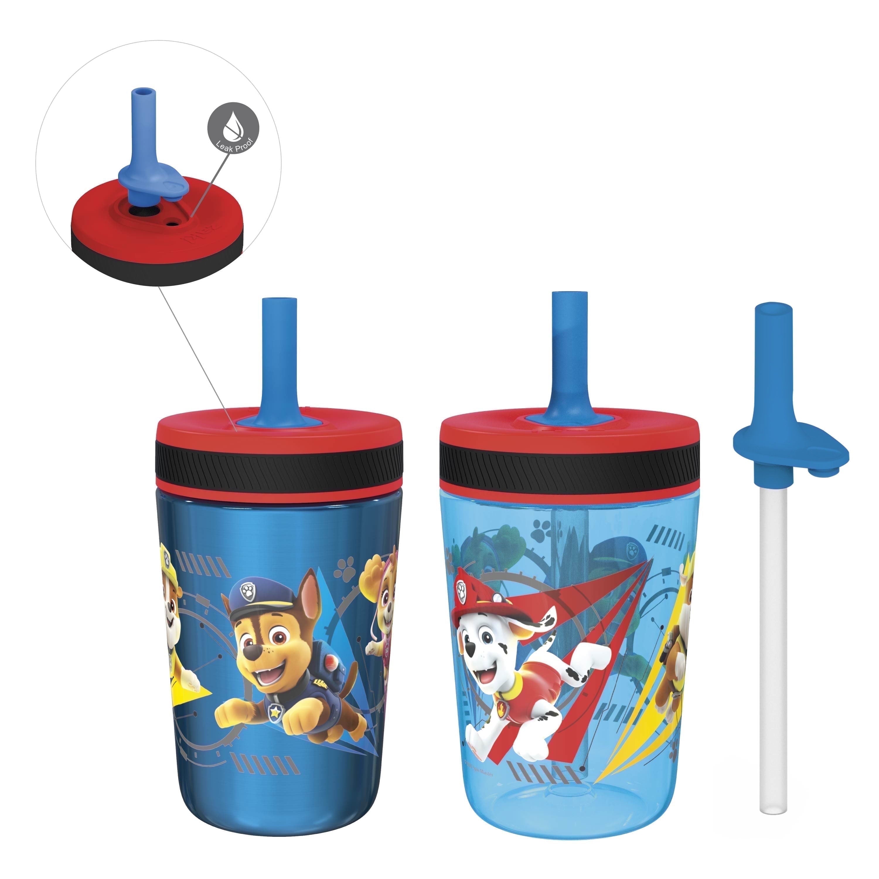 Zak Designs 12oz and 15oz 2-Pack Straw Tumbler Stainless Steel and Plastic with Additional Straw Leakproof and - Tumbler