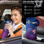 30oz Cartoon Movie Stainless Steel Tumbler with Lid and Straw,Spill Proof Cartoon Travel Cup for Cartoon Lovers,Double Wall Vacuum Insulated Coffee Mug with Top Handle Blue