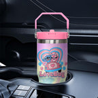 30oz Cartoon Tumbler for Cartoon Lovers,Cartoon Movie Stainless Steel Tumbler with Handle and Flip Straw Travel Mug Tumbler Cup Keeps Drinks Cold & Hot, Style 2