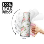 OBREWU Pioneer Flower Tumbler with Handle and Lid,Pioneer Flower 40oz Double Wall Vacuum Insulated Tumbler,Cups Gift for Women and Men
